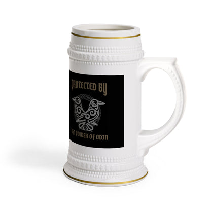 Viking Ceramic Beer Stein Mug — Vintage Crest Ale Glassware