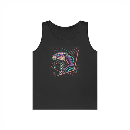 Vibrant Graphic Tank Top, Unisex Heavy Cotton Sleeveless Shirt, Festival Wear, Casual Summer Style, Unique Gift Idea