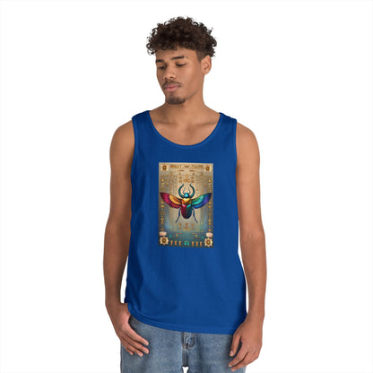 Vibrant Scarab Tank Top for Creatives, Unisex Fashion, Graphic Tees, Summer Wardrobe Essential, Unique Gift Idea