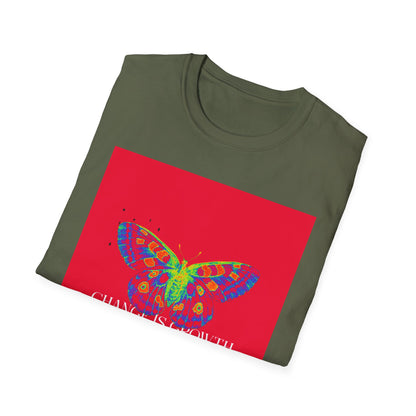 Butterfly Growth T-Shirt — Colorful 'Change Is Growth' Inspirational Tee