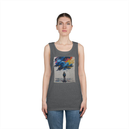 Artistic Unisex Heavy Cotton Tank Top - Inspirational Wall Art, Unique Graphic Tee, Summer Fashion, Gift for Art Lovers, Casual Wear