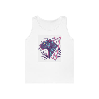 Bold Panther Graphic Tank Top, Casual Summer Wear, Gym Workout Tank, Gifts for Animal Lovers, Festival Apparel, Unique Graphic Tee