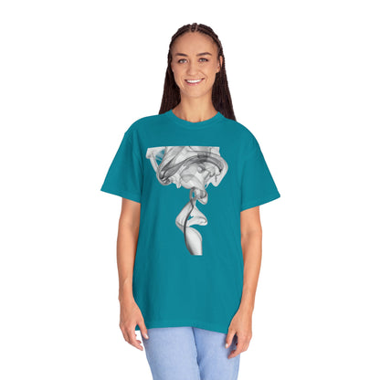 Smoke Art T-Shirt — Minimal Monochrome Smoke Print Tee