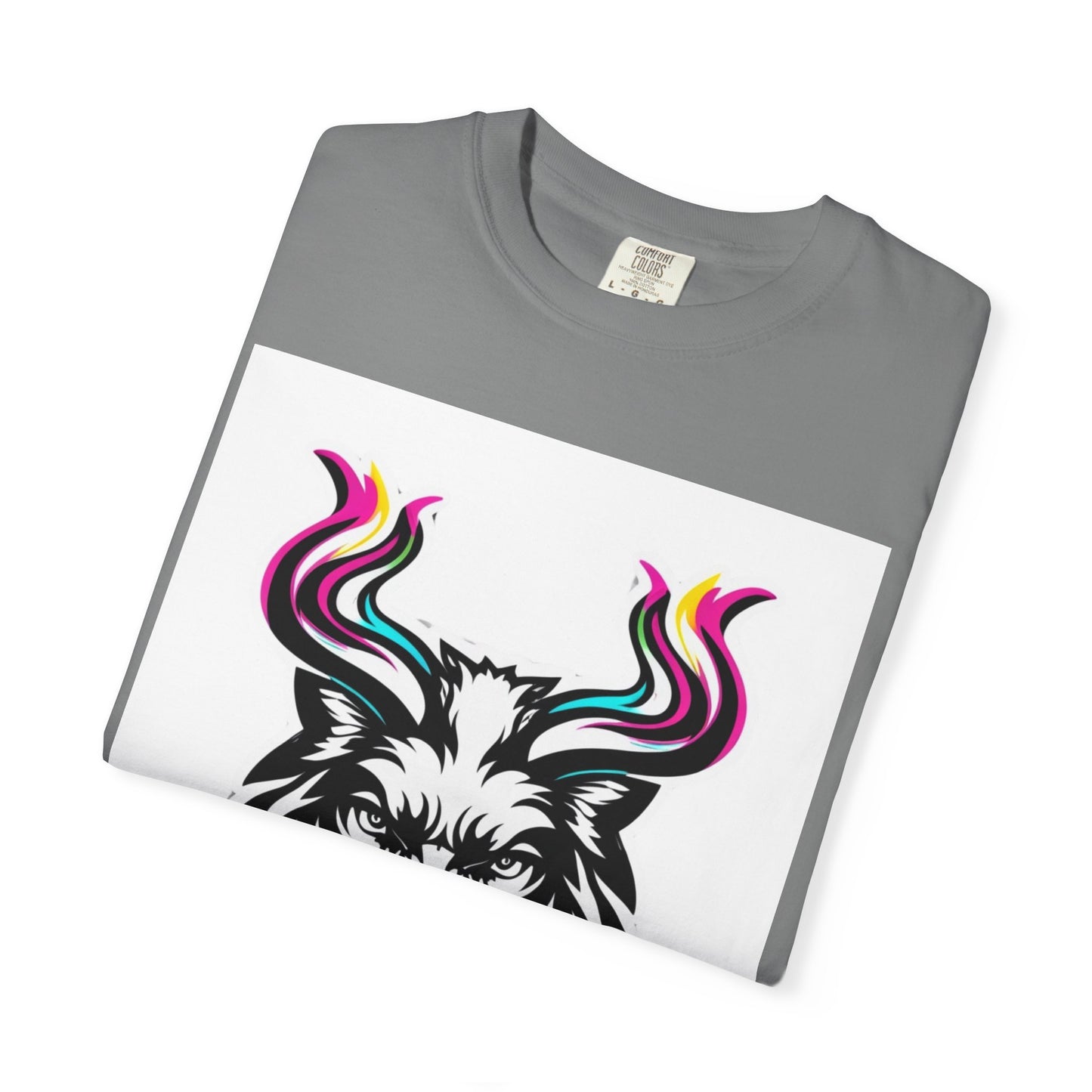 Colorful Graphic Tee with Animal Design, Unisex Garment-Dyed T-Shirt, Casual Wear, Gift for Animal Lovers, Summer Fashion
