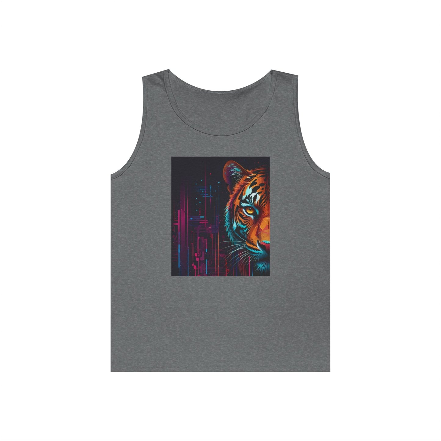 Fierce Tiger Graphic Tank Top - Unisex Summer Wear, Workout Top, Festival Outfit, Streetwear, Animal Lover Gift