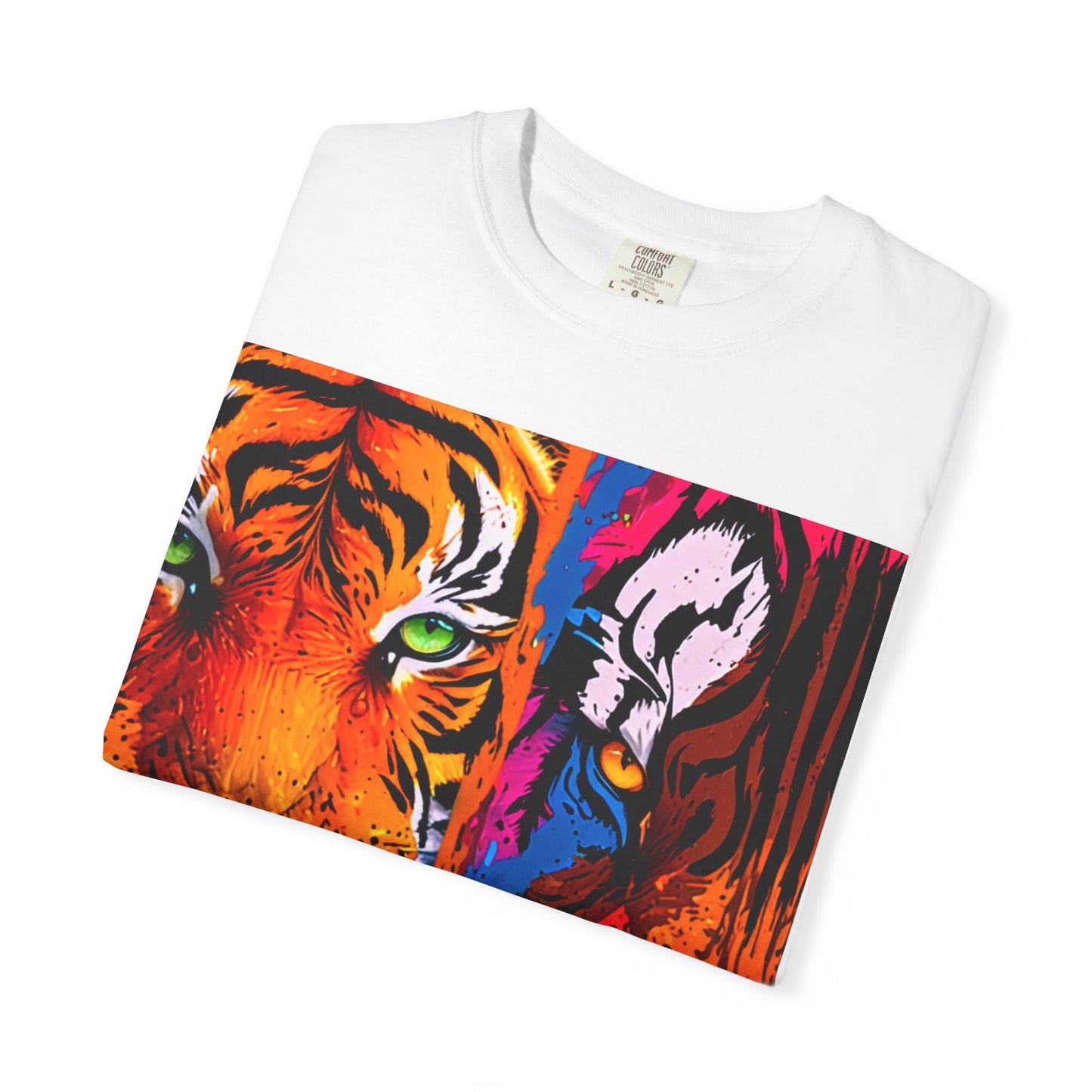 Vibrant Tiger Graphic Tee, Unisex T-shirt, Trendy Casual Wear, Wildlife Lover Gift, Summer Style, Festival Apparel
