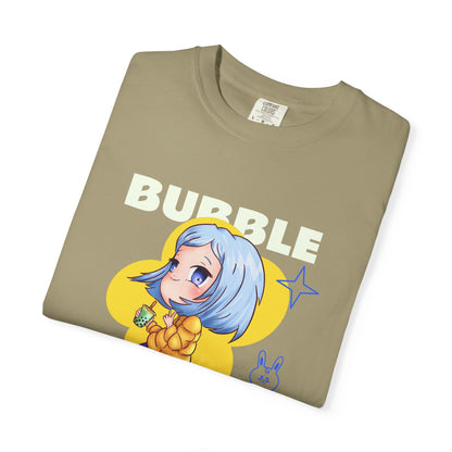 Boba Tea Anime Girl T‑Shirt — Cute Kawaii Graphic Tee with Japanese Text