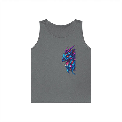 Fierce Lion Graphic Tank Top, Unisex Heavy Cotton Sleeveless Tee, Festival Wear, Summer Style, Gift for Animal Lovers