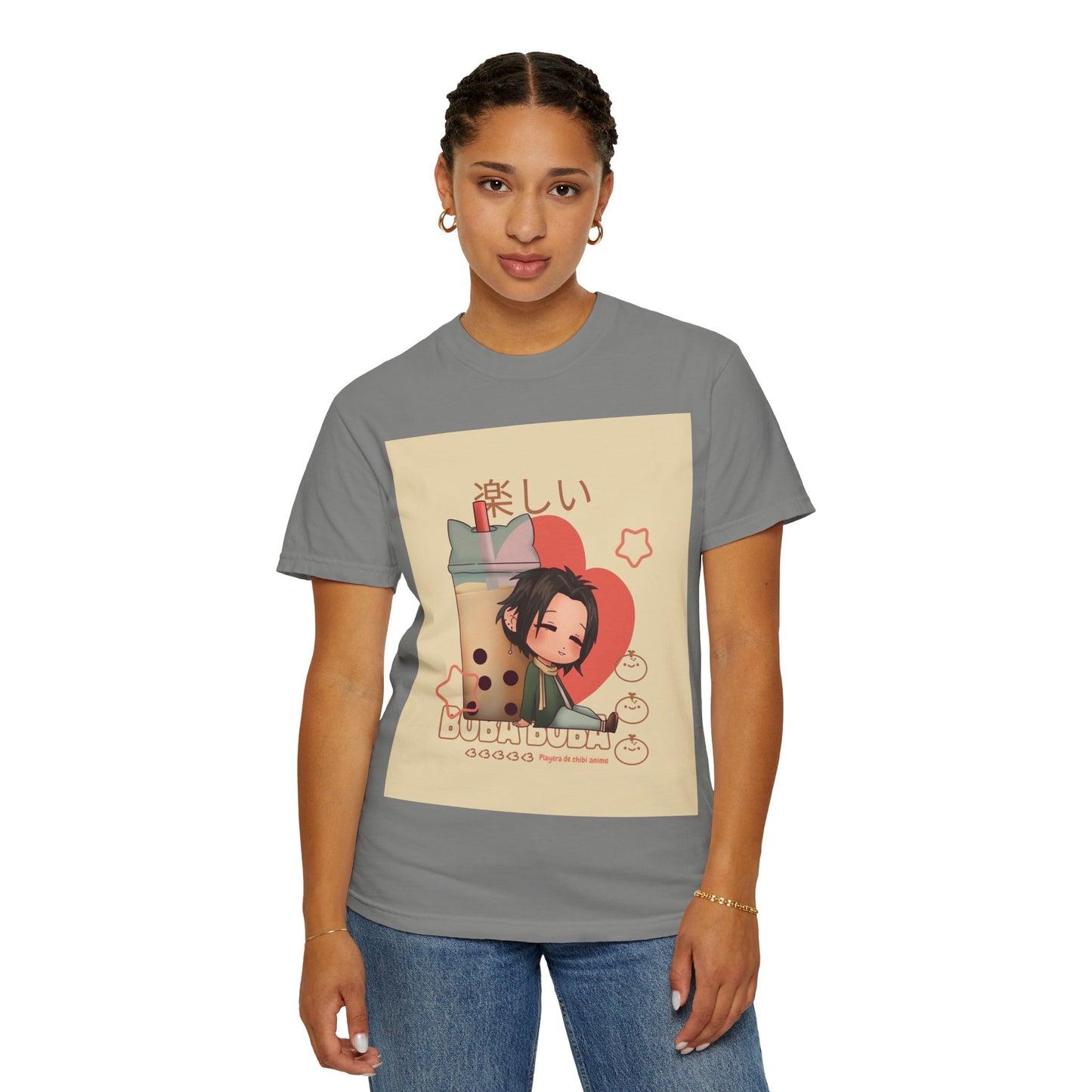Boba Lover Anime Tee — Kawaii Bubble Tea Shirt with Japanese Text
