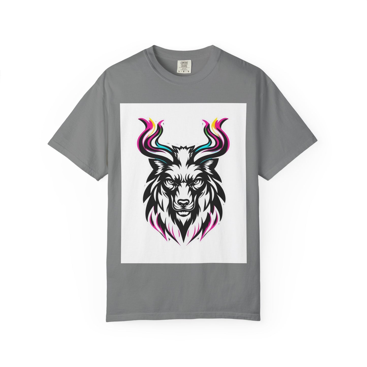 Colorful Graphic Tee with Animal Design, Unisex Garment-Dyed T-Shirt, Casual Wear, Gift for Animal Lovers, Summer Fashion