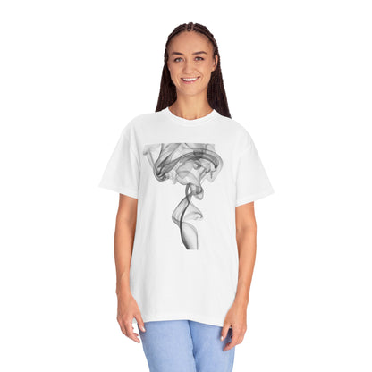 Smoke Art T-Shirt — Minimal Monochrome Smoke Print Tee