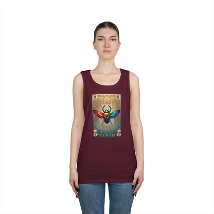 Vibrant Scarab Tank Top for Creatives, Unisex Fashion, Graphic Tees, Summer Wardrobe Essential, Unique Gift Idea