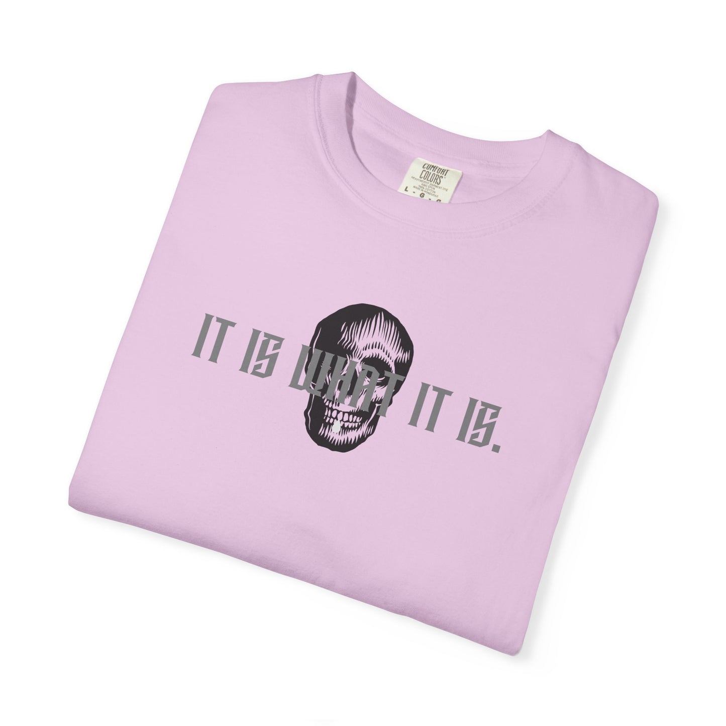 Skull Graphic T-Shirt — "It Is What It Is" Minimalist Tee