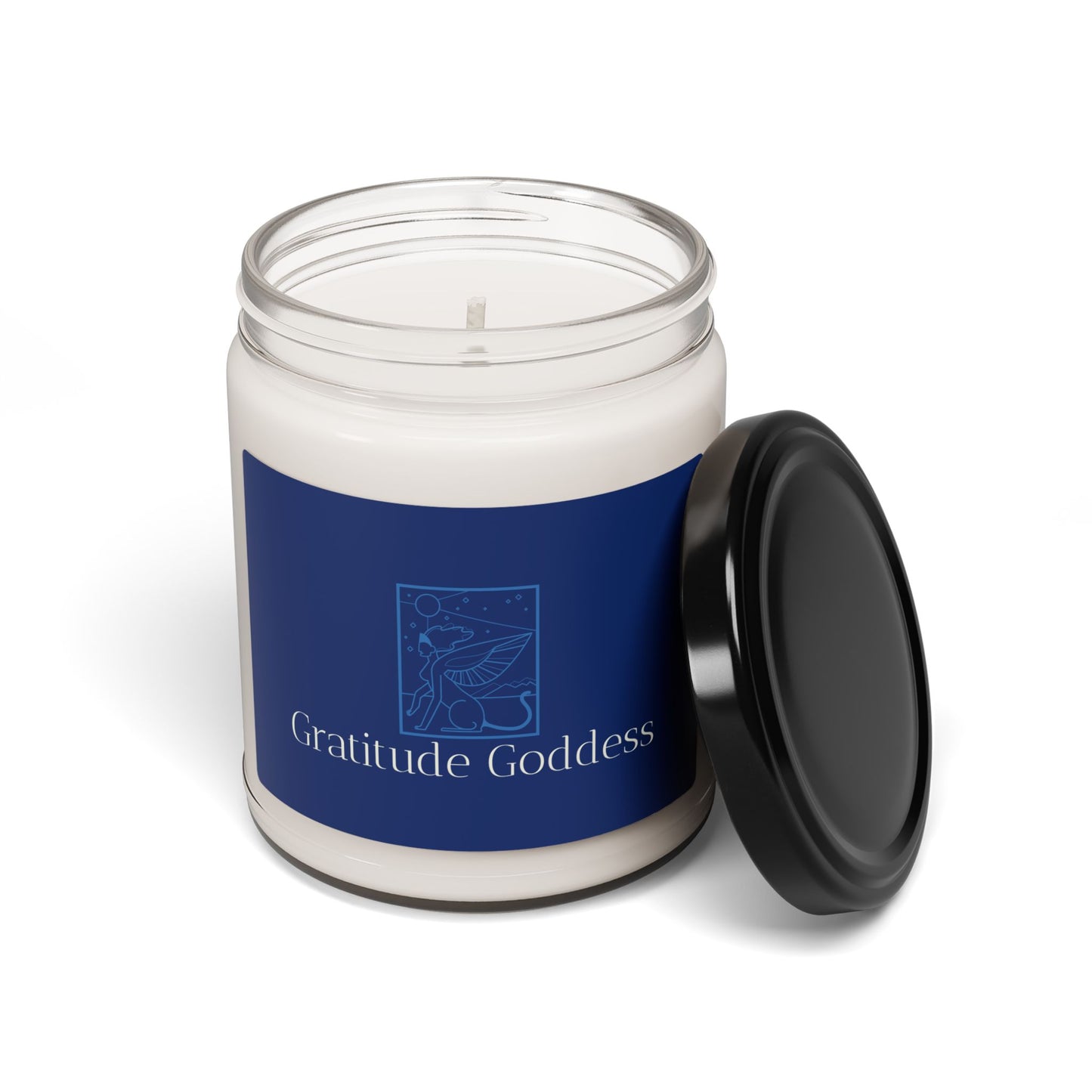 Gratitude Goddess Scented Soy Candle — 9oz Aromatherapy Jar for Relaxation & Mindfulness