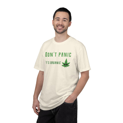 Don't Panic It's Organic T-Shirt — Funny Cannabis Leaf Tee
