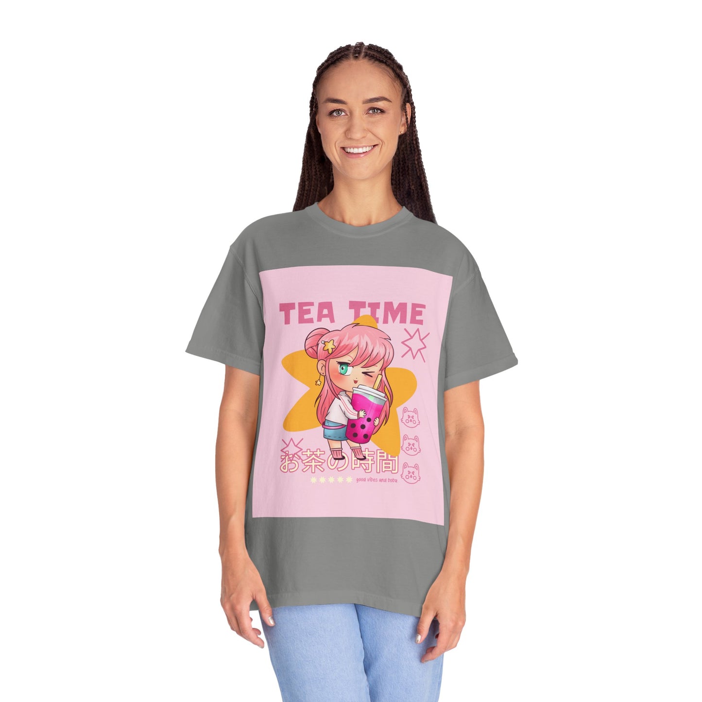 BobbaTea Time Cute Kawaii Anime Girl T-Shirt