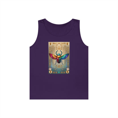 Vibrant Scarab Tank Top for Creatives, Unisex Fashion, Graphic Tees, Summer Wardrobe Essential, Unique Gift Idea