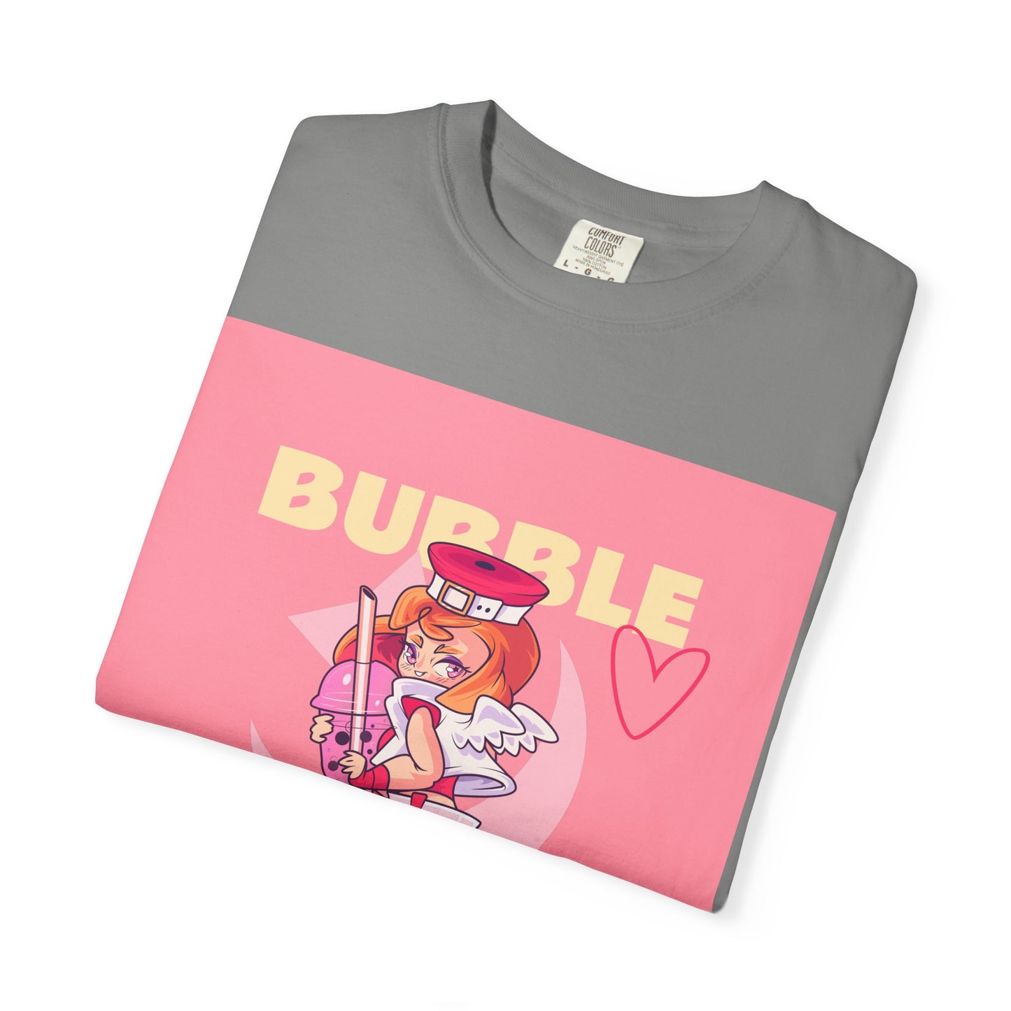 Bubble Tea Girl Anime T-Shirt — Kawaii Pink Graphic Tee