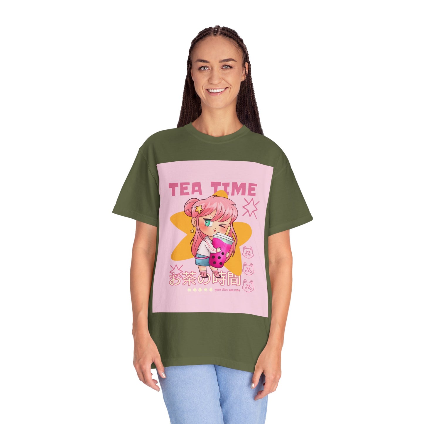 BobbaTea Time Cute Kawaii Anime Girl T-Shirt