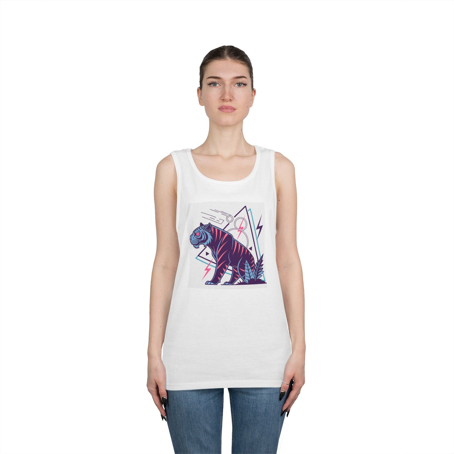 Vibrant Tiger Graphic Tank Top, Perfect for Summer, Festival Wear, Casual Outings, Gym, Unisex Clothing, Unique Gift Idea