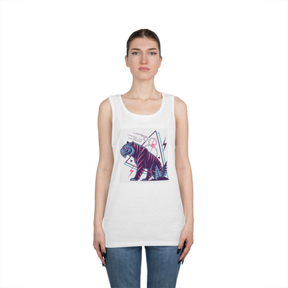 Vibrant Tiger Graphic Tank Top, Perfect for Summer, Festival Wear, Casual Outings, Gym, Unisex Clothing, Unique Gift Idea