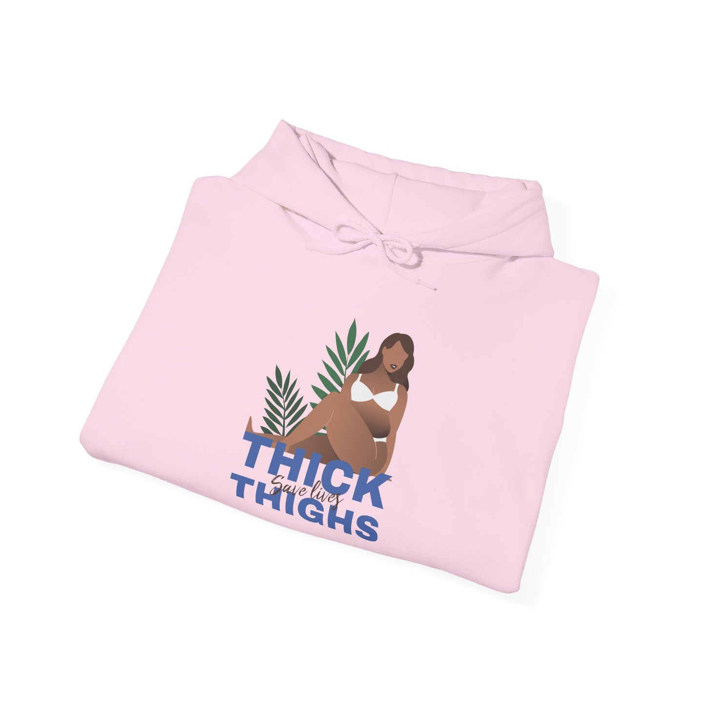 Thick Thighs Hoodie — Curvy Woman Graphic Pullover