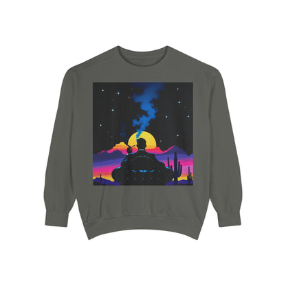 Unisex Sunset Vibes Sweatshirt - Cozy Retro Graphic Top for Adults, Gift for Her, Him, Casual Wear, Fall Fashion