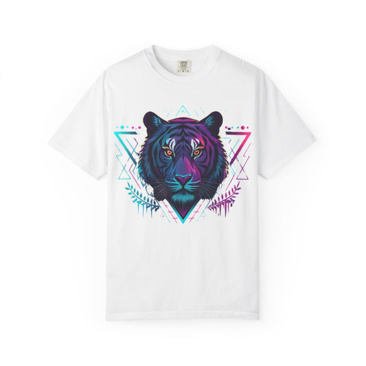 Vibrant Tiger Graphic Tee, Unisex Nature Lover Shirt, Festival Wear, Plus-Size Apparel, Eco-Friendly Gift