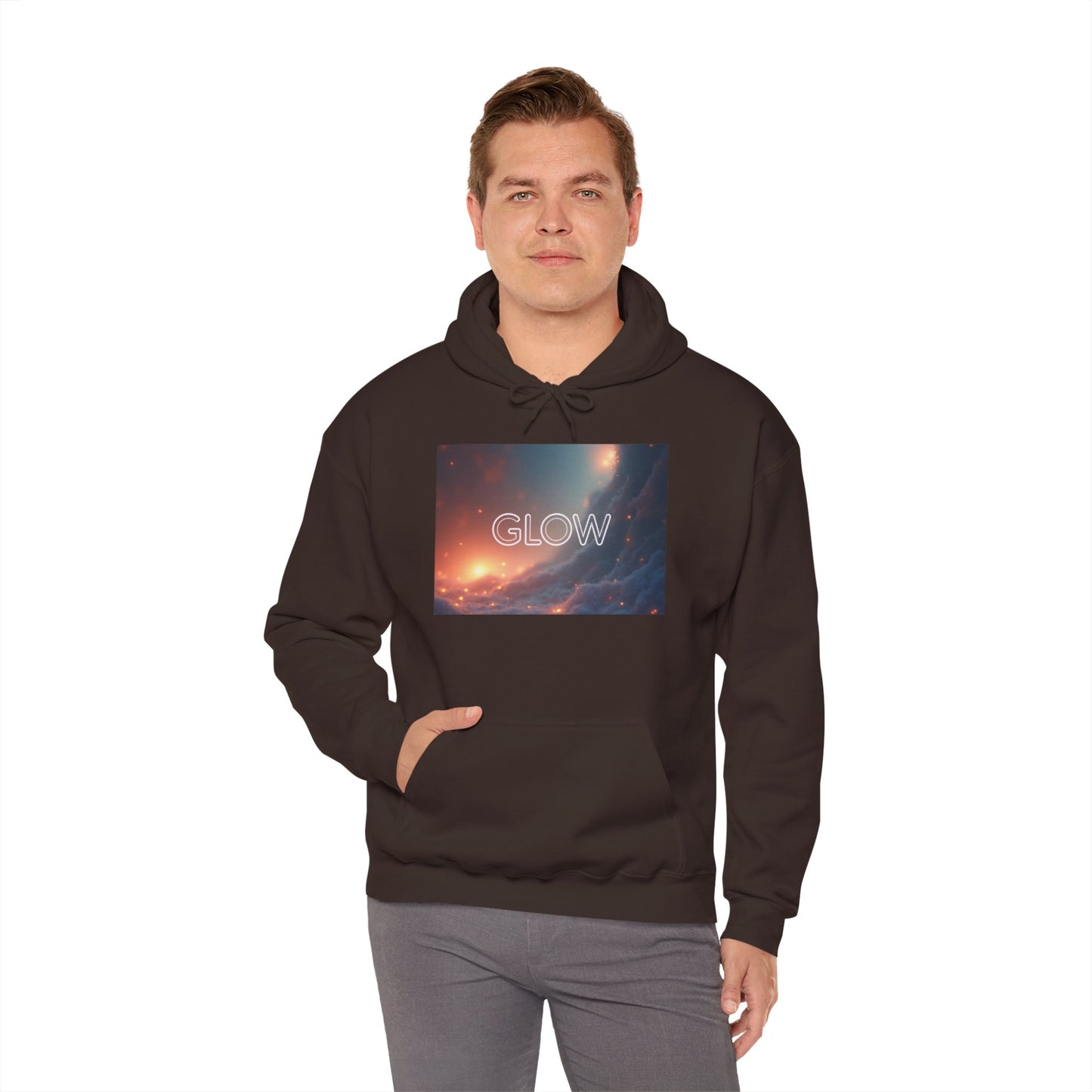 Glow Space Hoodie — Cosmic Typography Pullover