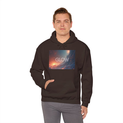 Glow Space Hoodie — Cosmic Typography Pullover