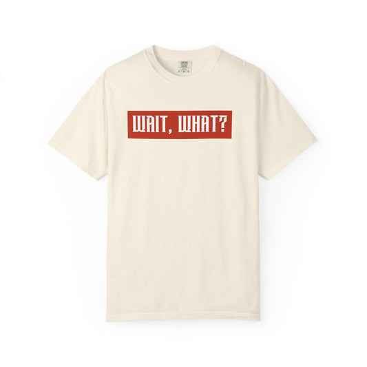 Wait, What? T-Shirt — Retro Red Box Graphic Tee