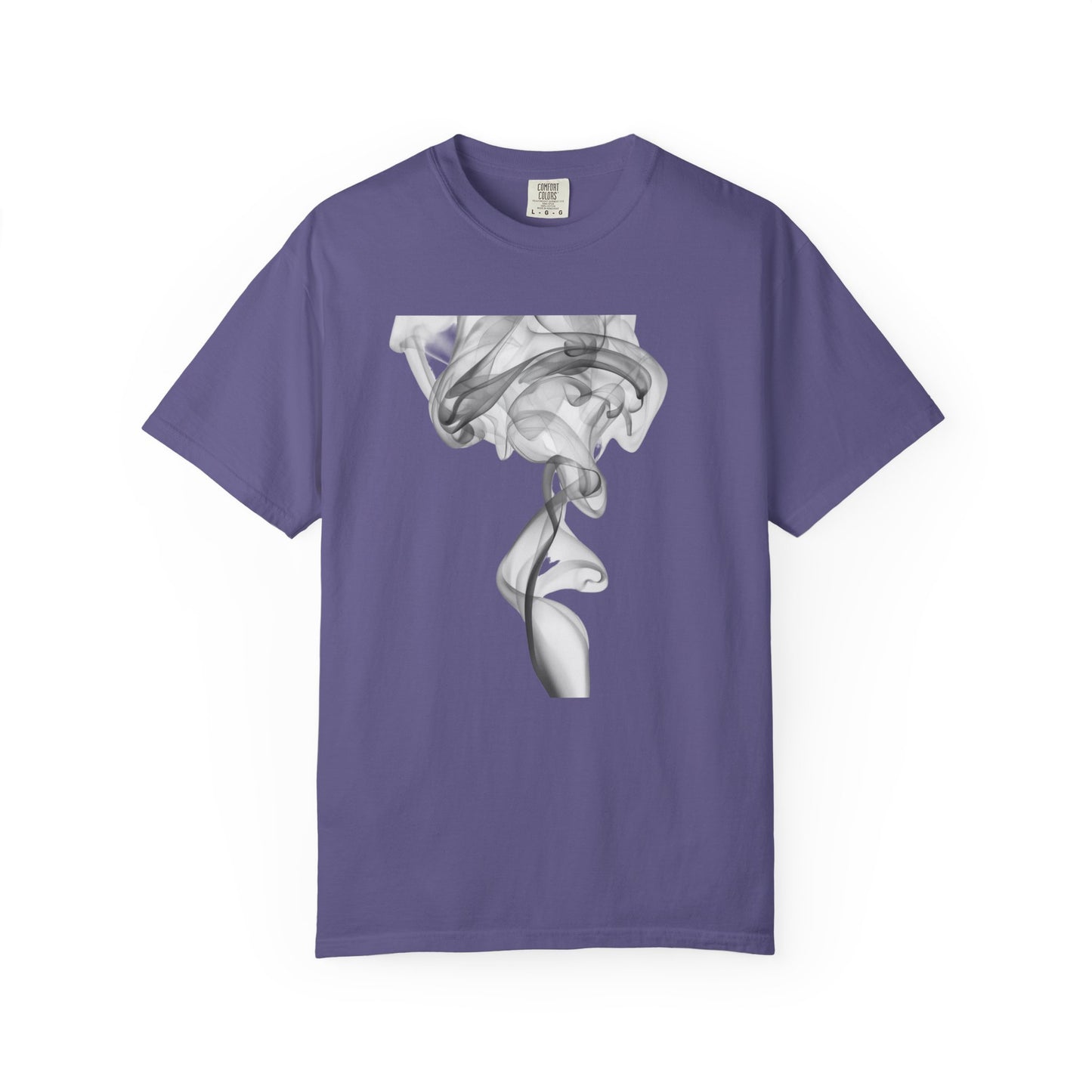 Smoke Art T-Shirt — Minimal Monochrome Smoke Print Tee