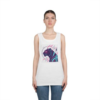 Colorful Panther Graphic Tank Top, Summer Fashion, Unisex Lightweight Tee, Festival Wear, Gift for Animal Lovers
