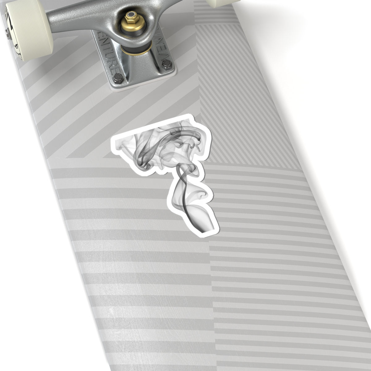 Smoke Swirl Kiss-Cut Sticker — Semi-Transparent Abstract Smoke Decal for Laptops, Water Bottles & Journals