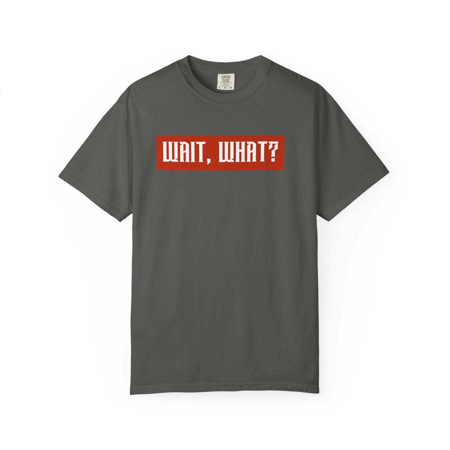 Wait, What? T-Shirt — Retro Red Box Graphic Tee