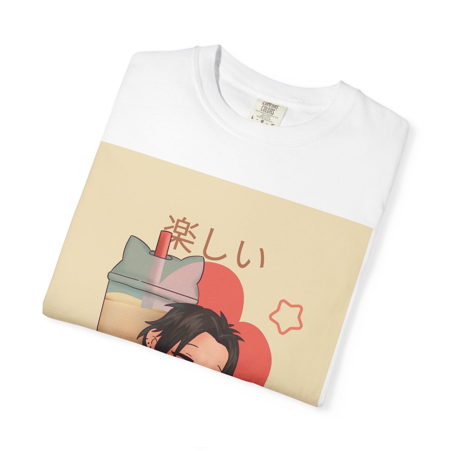 Boba Lover Anime Tee — Kawaii Bubble Tea Shirt with Japanese Text