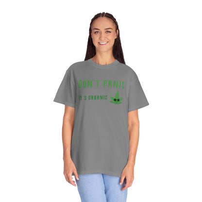 Don't Panic It's Organic T-Shirt — Funny Cannabis Leaf Tee