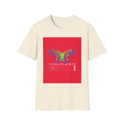 Butterfly Growth T-Shirt — Colorful 'Change Is Growth' Inspirational Tee