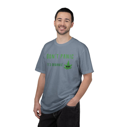 Don't Panic It's Organic T-Shirt — Funny Cannabis Leaf Tee