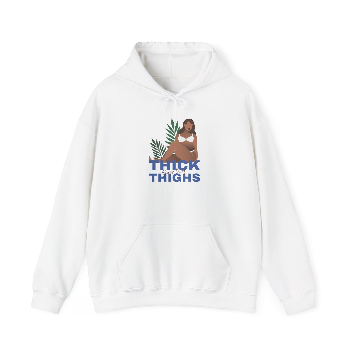 Thick Thighs Hoodie — Curvy Woman Graphic Pullover