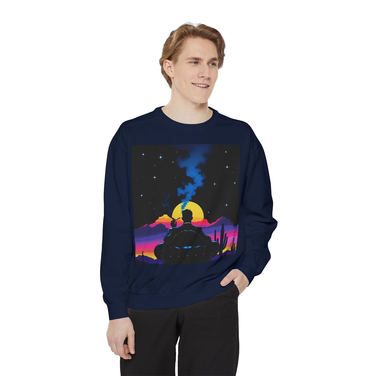 Unisex Sunset Vibes Sweatshirt - Cozy Retro Graphic Top for Adults, Gift for Her, Him, Casual Wear, Fall Fashion