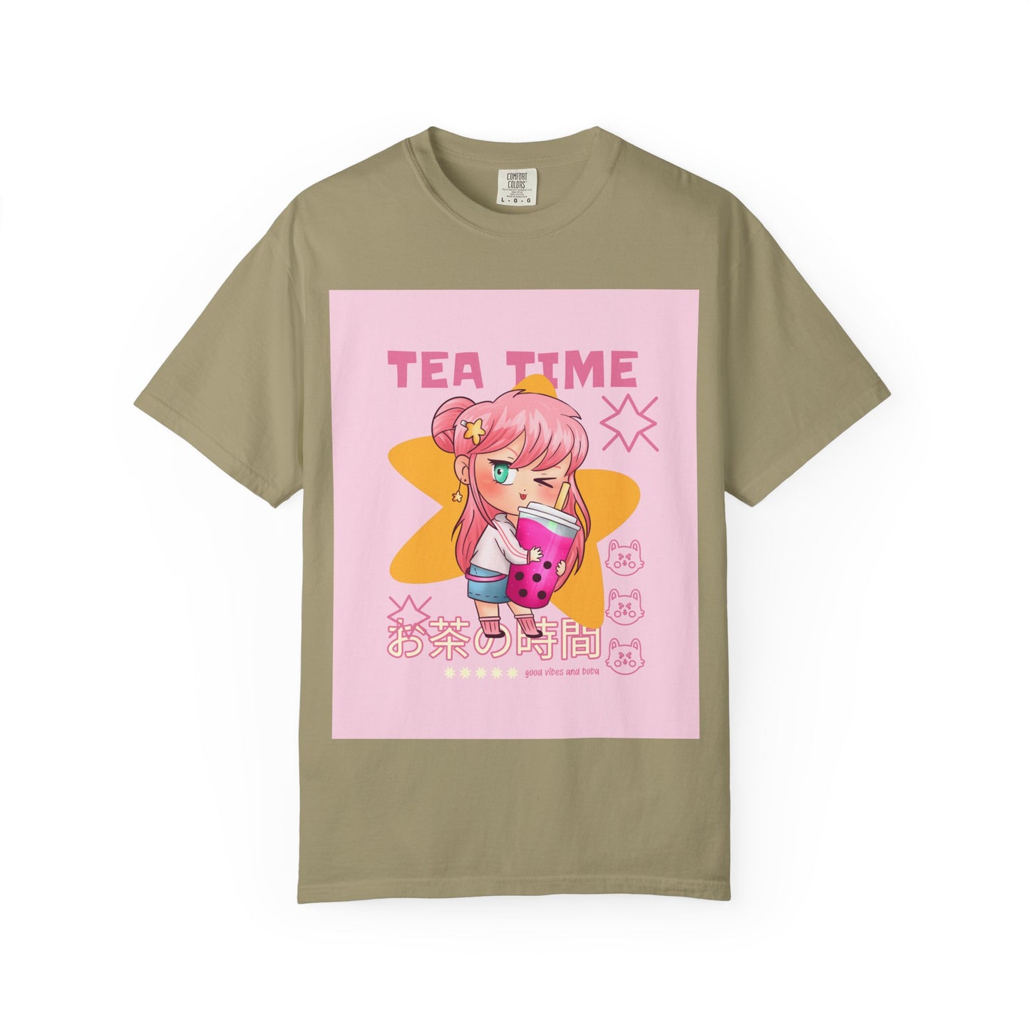 BobbaTea Time Cute Kawaii Anime Girl T-Shirt