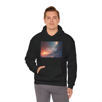 Glow Space Hoodie — Cosmic Typography Pullover