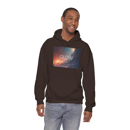 Glow Space Hoodie — Cosmic Typography Pullover
