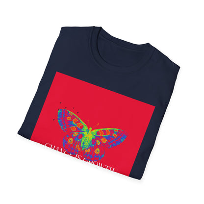 Butterfly Growth T-Shirt — Colorful 'Change Is Growth' Inspirational Tee