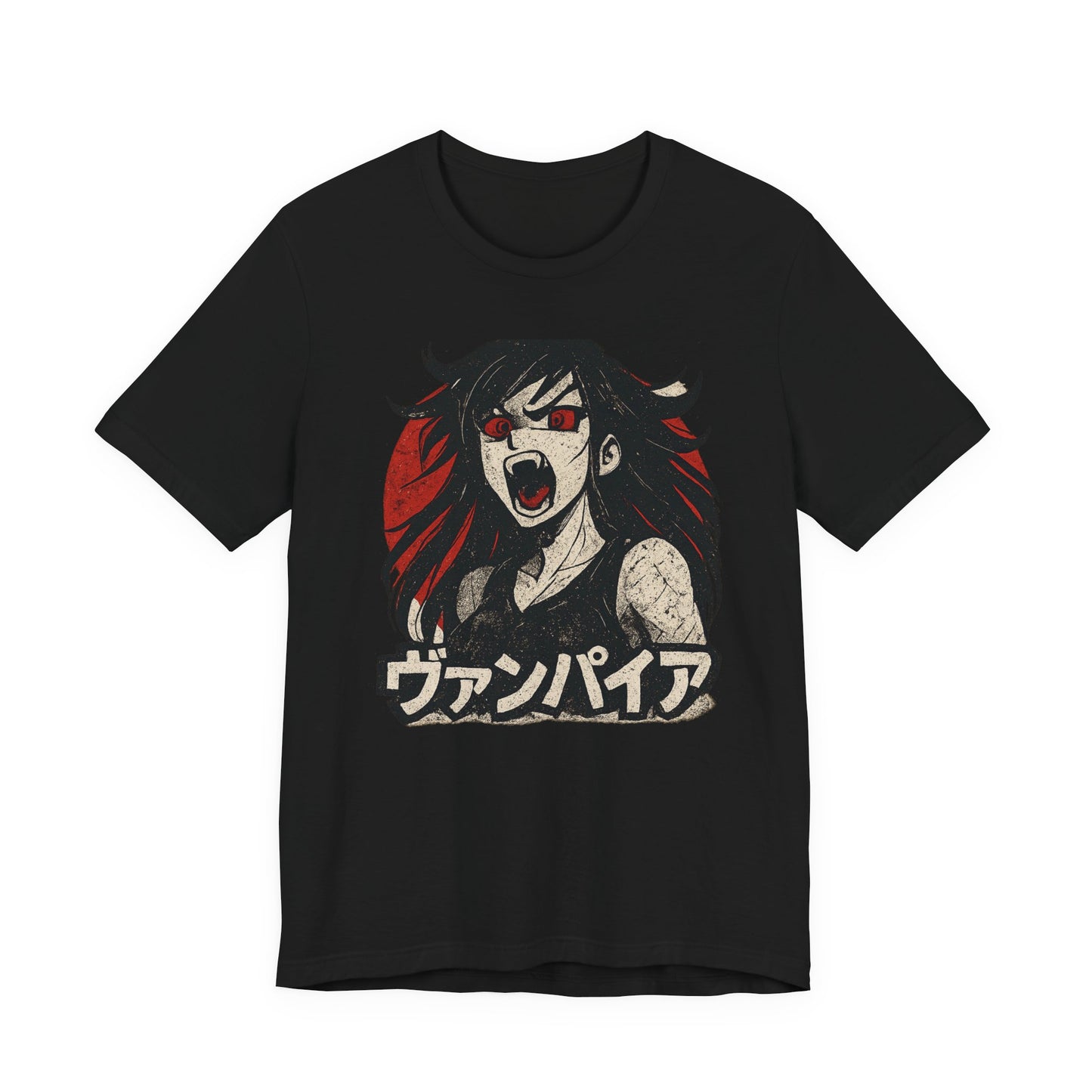 Vampire Graphic Tee, Unisex Jersey Short Sleeve T-Shirt, Anime Shirt, Gift for Anime Lovers, Halloween Costume, Horror Fan Apparel
