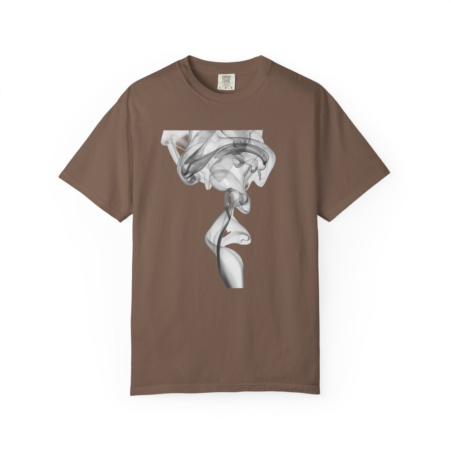 Smoke Art T-Shirt — Minimal Monochrome Smoke Print Tee