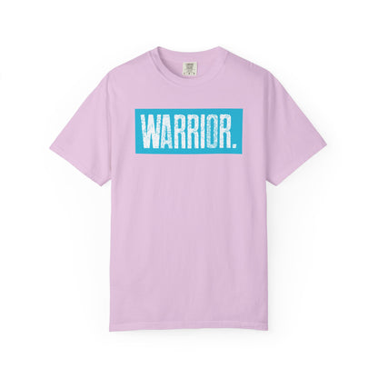 Warrior Graphic T-Shirt — Bold Blue Box Logo Tee