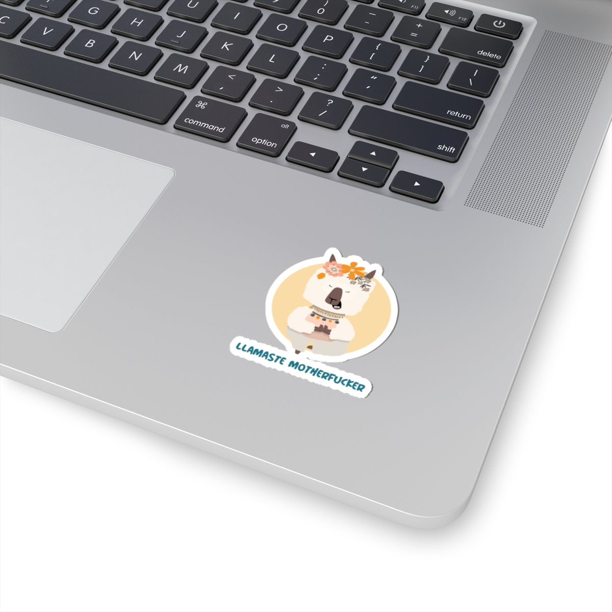 Llamaste Motherfucker Kiss-Cut Sticker — Cute Llama Yoga Design for Laptops & Water Bottles