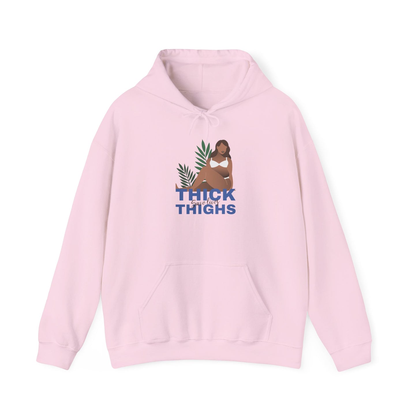 Thick Thighs Hoodie — Curvy Woman Graphic Pullover